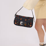 Fendi Floral Beaded Baguette Bag