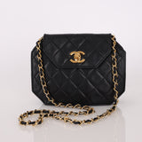 Rare Chanel 1989 Lambskin Octagon Mini Flap