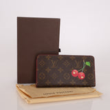 Limited Edition Louis Vuitton x Takashi Murakami Monogram Cerises Zippy Wallet