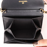 Chanel 2022 Caviar Star Cardholder on Chain