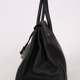 Hermès 2004 Noir Clemence Birkin 35 Retourne GHW