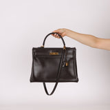 Hermès 1991 Chocolate Box Kelly 35 GHW