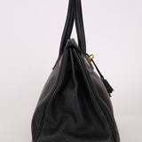 Hermès 2004 Noir Clemence Birkin 35 Retourne GHW