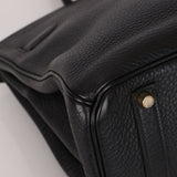 Hermès 2004 Noir Clemence Birkin 35 Retourne GHW