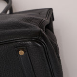 Hermès 2004 Noir Clemence Birkin 35 Retourne GHW