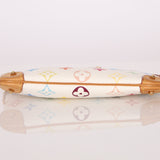 Limited Edition Louis Vuitton x Takashi Murakami Monogram Multicolor Blanc Milla Pochette MM
