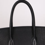 Hermès 2004 Noir Clemence Birkin 35 Retourne GHW