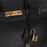 Hermès 2004 Noir Clemence Birkin 35 Retourne GHW