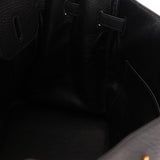 Hermès 2004 Noir Clemence Birkin 35 Retourne GHW