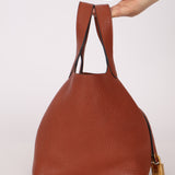 Hermès 2021 Marron d'Inde Clemence Picotin 18 GHW