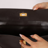 Hermès 1991 Chocolate Box Kelly 35 GHW