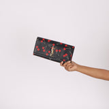 Saint Laurent Calfskin Cherry Clutch