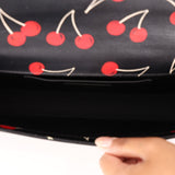 Saint Laurent Calfskin Cherry Clutch