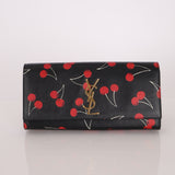 Saint Laurent Calfskin Cherry Clutch