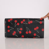 Saint Laurent Calfskin Cherry Clutch