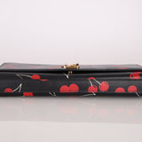 Saint Laurent Calfskin Cherry Clutch