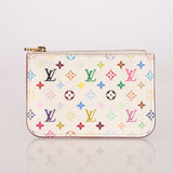 Limited Edition Louis Vuitton x Takashi Murakami Multicolor Blanc Key Pouch