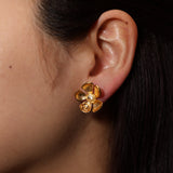 Chanel 2003 Flower Pearl Stud Earrings