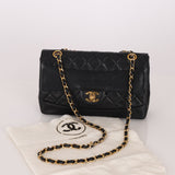 Chanel 1991 Lambskin Turnlock Single Flap 24k GP