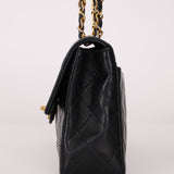 Chanel 1991 Lambskin Turnlock Single Flap 24k GP