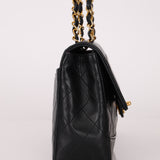 Chanel 1991 Lambskin Turnlock Single Flap 24k GP