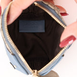 Gucci Guccissima Blue Canvas Fish Coin Purse