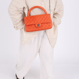 Ultra-Rare Chanel 1996 Lambskin Coral Kelly Top Handle