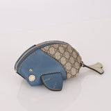 Gucci Guccissima Blue Canvas Fish Coin Purse