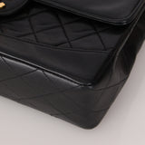 Chanel 1991 Lambskin Turnlock Single Flap 24k GP