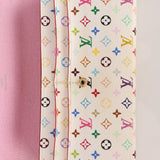 Limited Edition Louis Vuitton x Takashi Murakami Multicolor Blanc Sarah Wallet