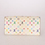 Limited Edition Louis Vuitton x Takashi Murakami Multicolor Blanc Sarah Wallet