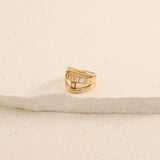 Celine 18K Gold Triple Band Ring