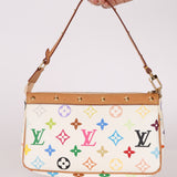 Limited Edition Louis Vuitton x Takashi Murakami Multicolor Blanc Pochette