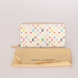 Limited Edition Louis Vuitton x Takashi Murakami Multicolor Blanc Zippy Wallet