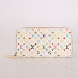 Limited Edition Louis Vuitton x Takashi Murakami Multicolor Blanc Zippy Wallet