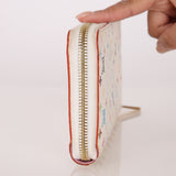 Limited Edition Louis Vuitton x Takashi Murakami Multicolor Blanc Zippy Wallet