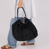 Chanel 2009 Denim Stretch Spirit CC Cabas Hobo
