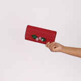 Miu Miu Nappa Crystal Cherries Wallet on Chain
