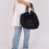 Chanel 2009 Denim Stretch Spirit CC Cabas Hobo