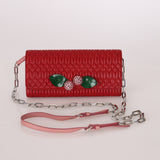 Miu Miu Nappa Crystal Cherries Wallet on Chain