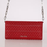 Miu Miu Nappa Crystal Cherries Wallet on Chain