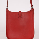 Rare Hermès 2004 Rouge Casaque Epsom Evelyne TPM PHW