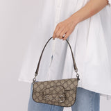 Gucci x Billie Eilish 1955 Coated Canvas Asymmetrical Horsebit Mini Shoulder Bag on Chain