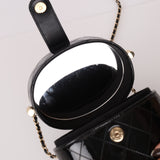 Chanel Patent Round Vanity Crossbody