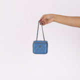 Chanel 2020 Caviar Blue Mini Vanity Crossbody