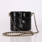 Chanel Patent Round Vanity Crossbody