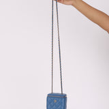 Chanel 2020 Caviar Blue Mini Vanity Crossbody