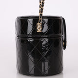 Chanel Patent Round Vanity Crossbody