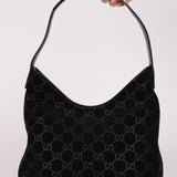 Gucci x Tom Ford Monogram Suede Shoulder Bag