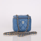 Chanel 2020 Caviar Blue Mini Vanity Crossbody